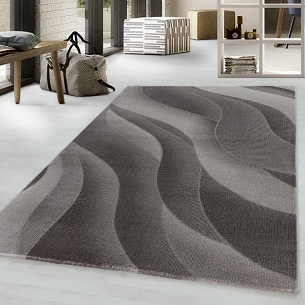 Costa Wave Designer Brown Rug